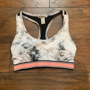 Marble print sports bra